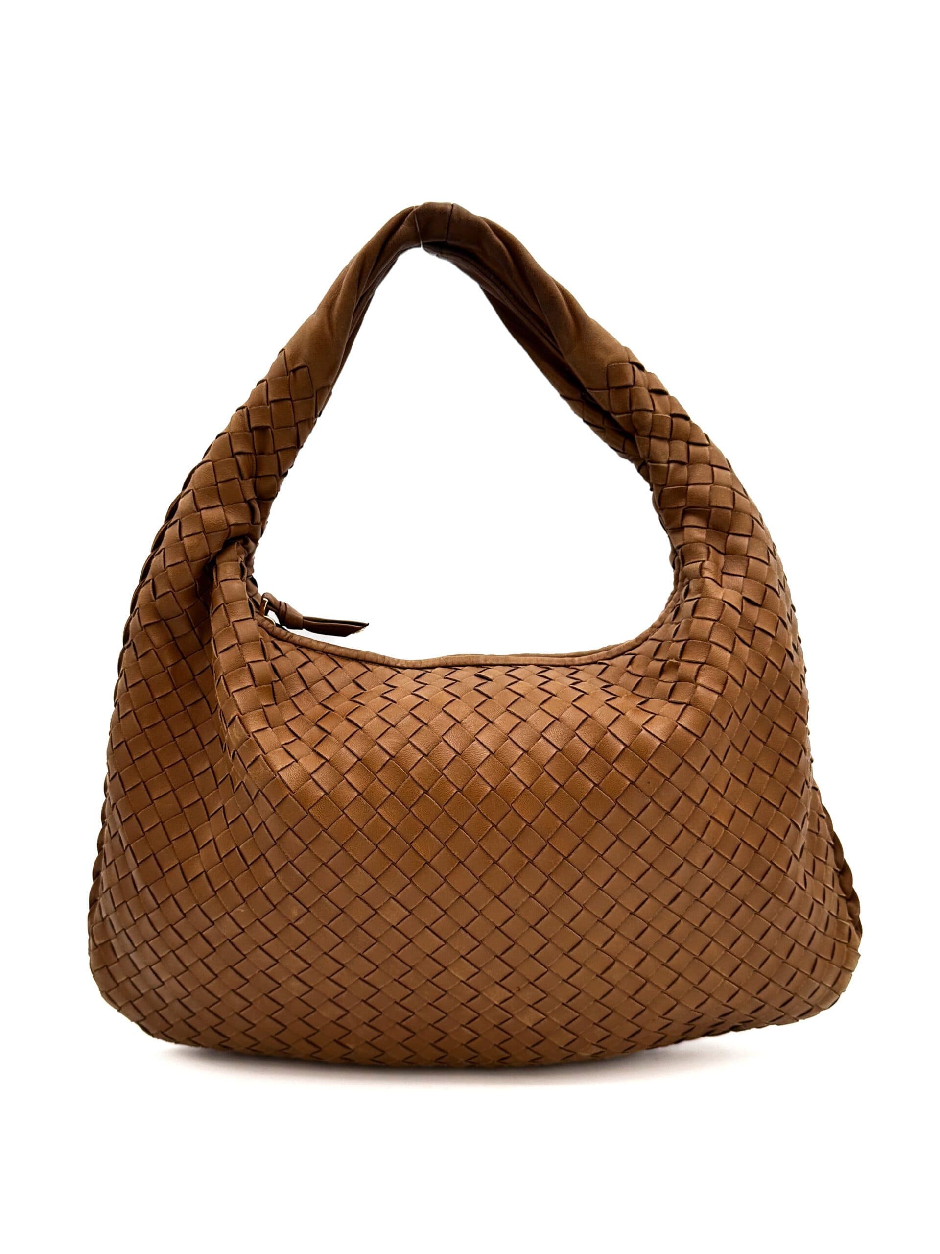 Bottega Veneta Cognac Brown Medium Hobo Bag
