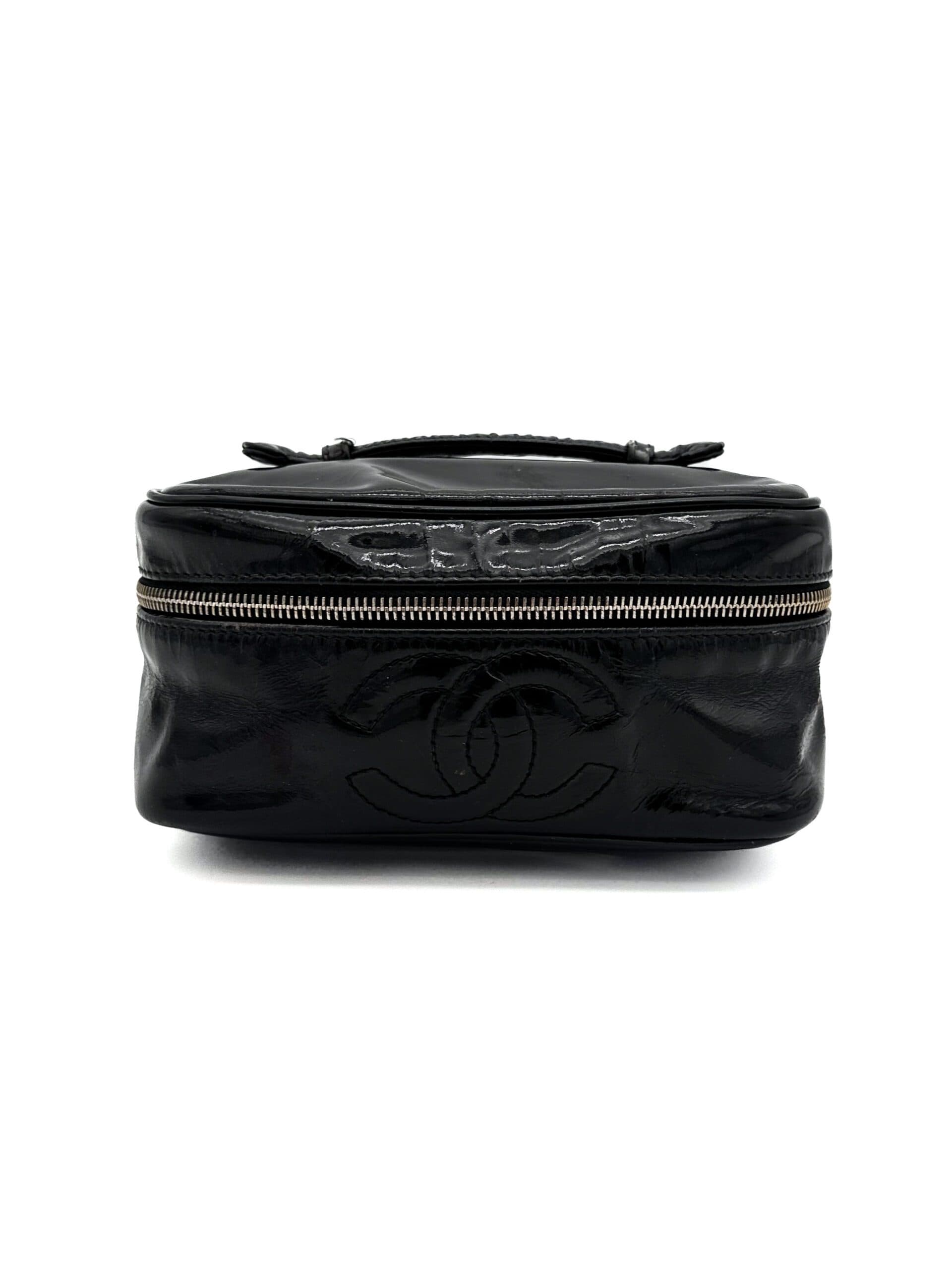Chanel Black Plastic Toiletry Bag