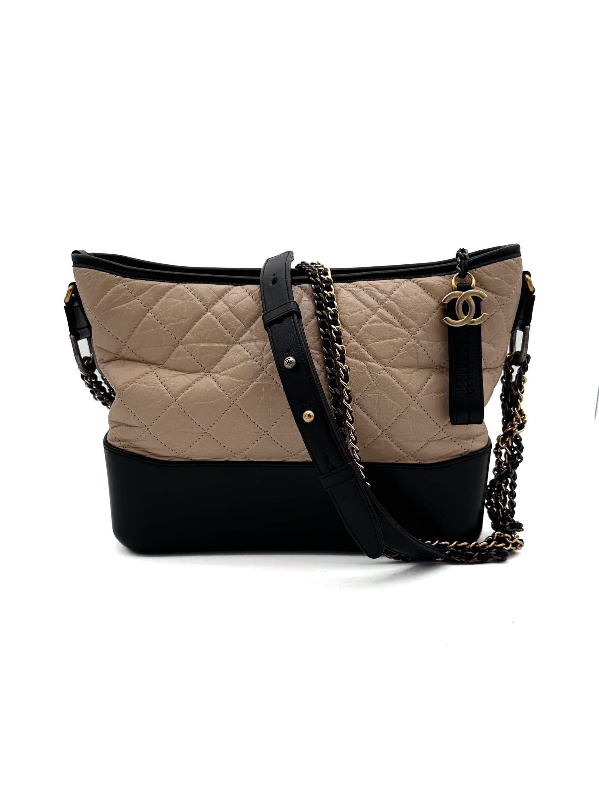 Chanel Gabrielle Black & Beige Hobo Bag