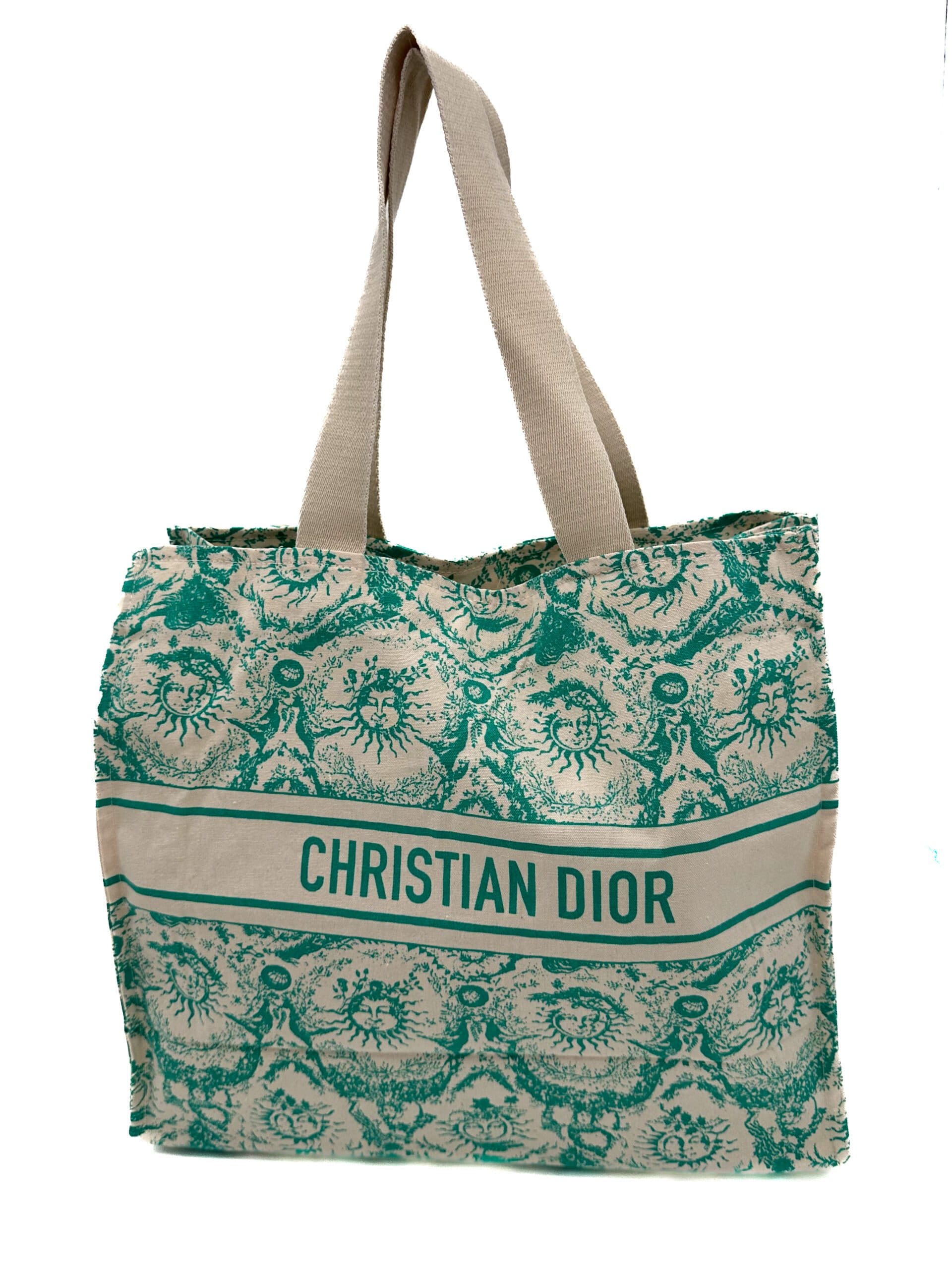 Christian Dior Turquoise V.I.P. Tote Shopper Bag