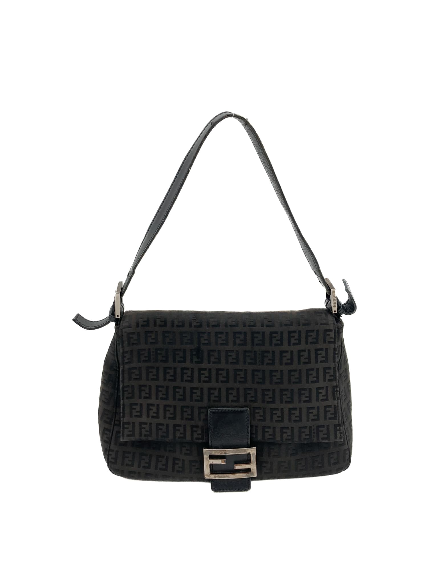 Fendi Black Zucca Mamma Bag