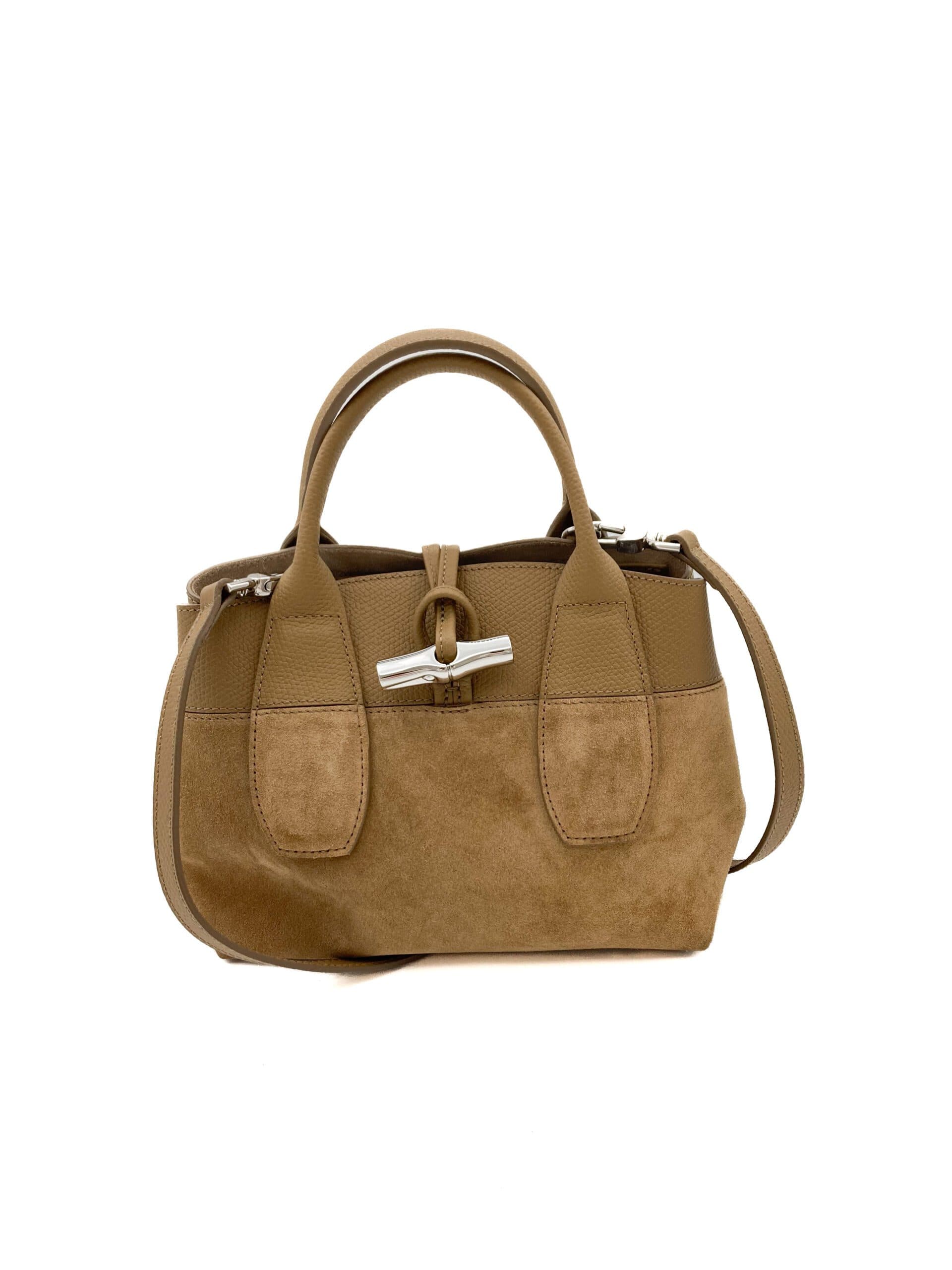 Longchamp Brown Suede Handbag