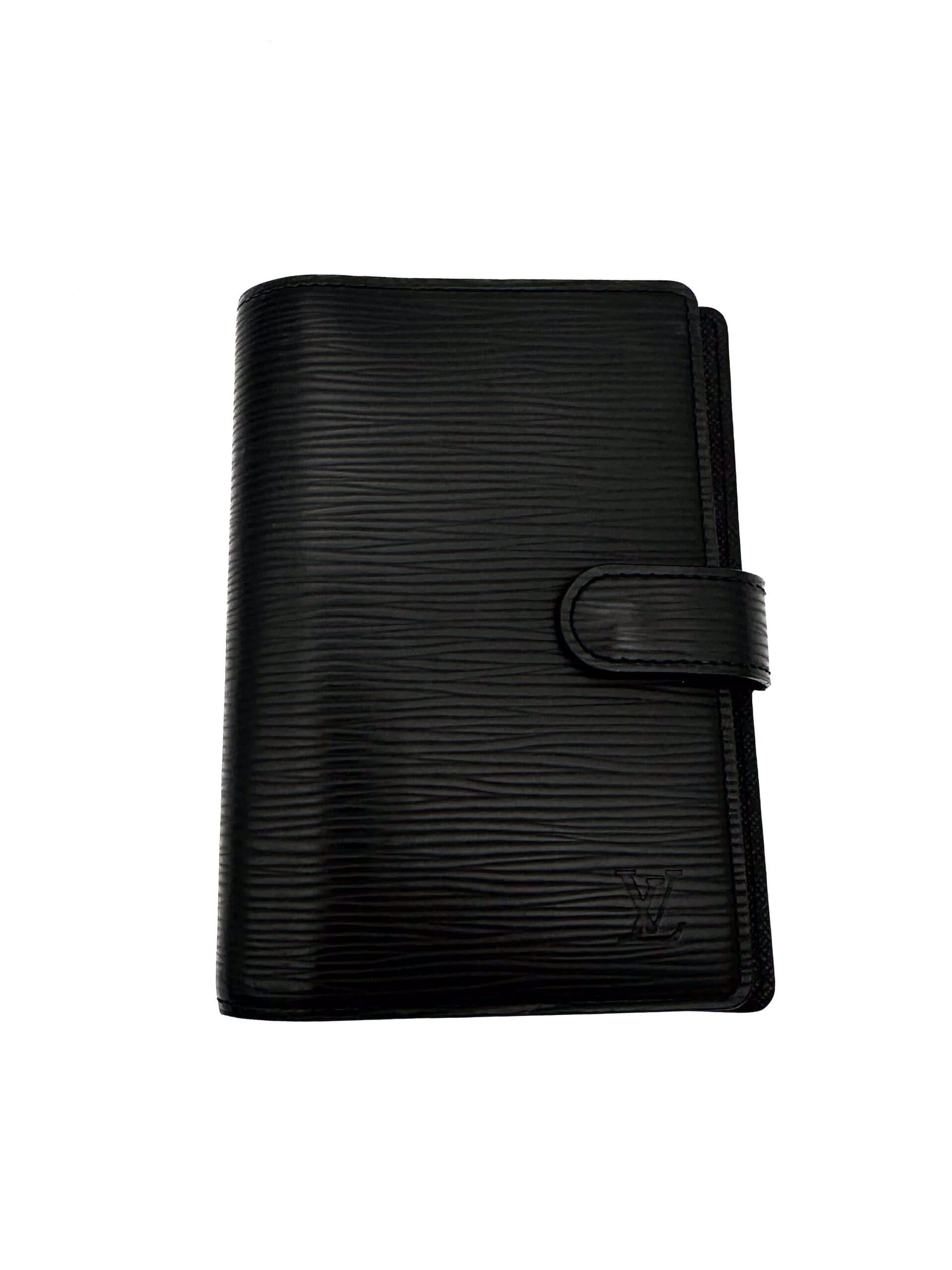 Louis Vuitton Black Small Ring Agenda Cover