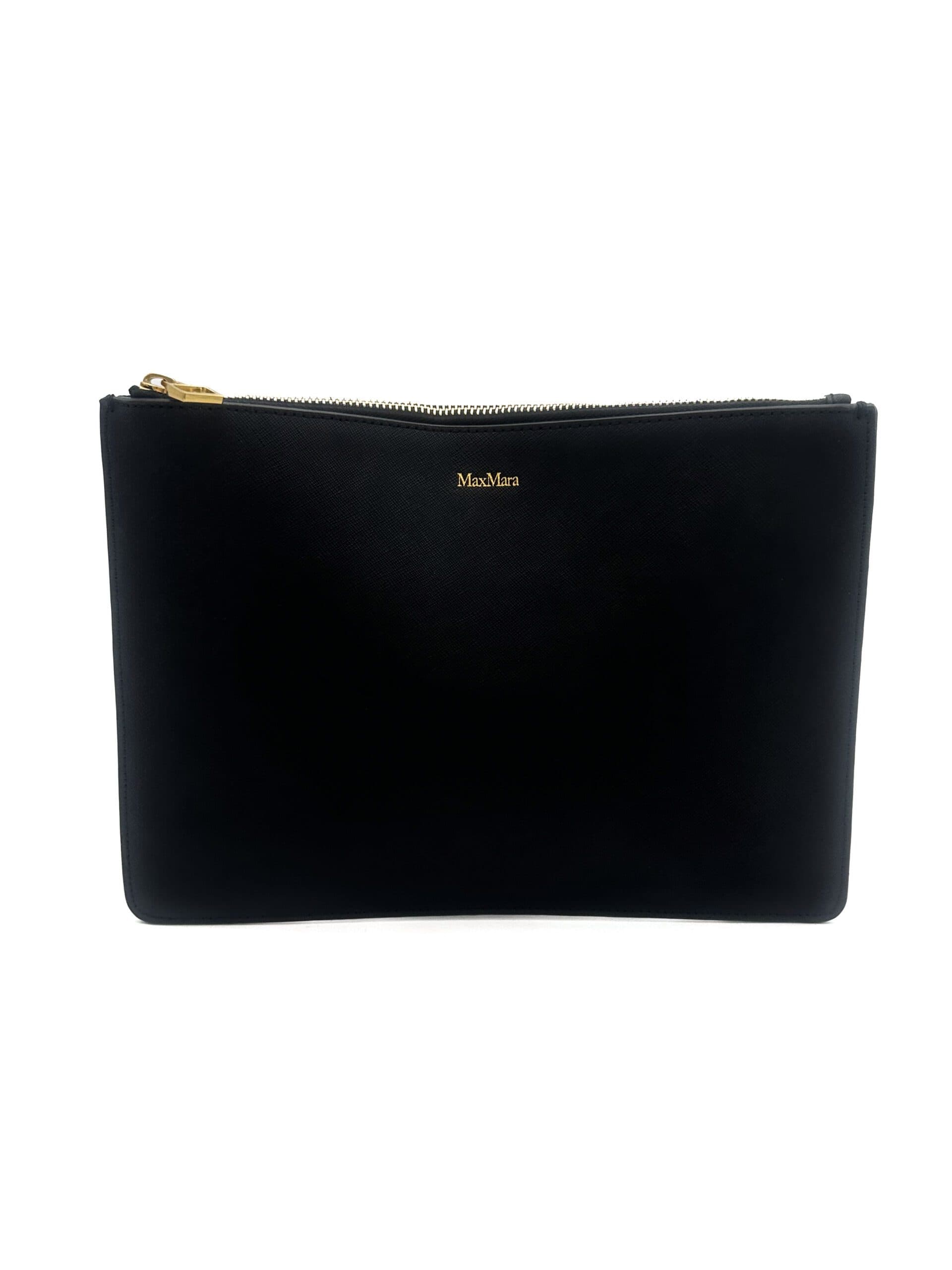MaxMara Black Saffiano Clutch
