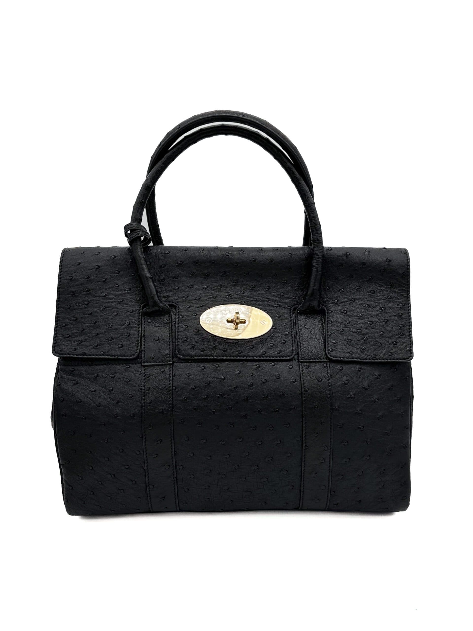 Mulberry Black Limited Edition Ostrich Bayswater Bag