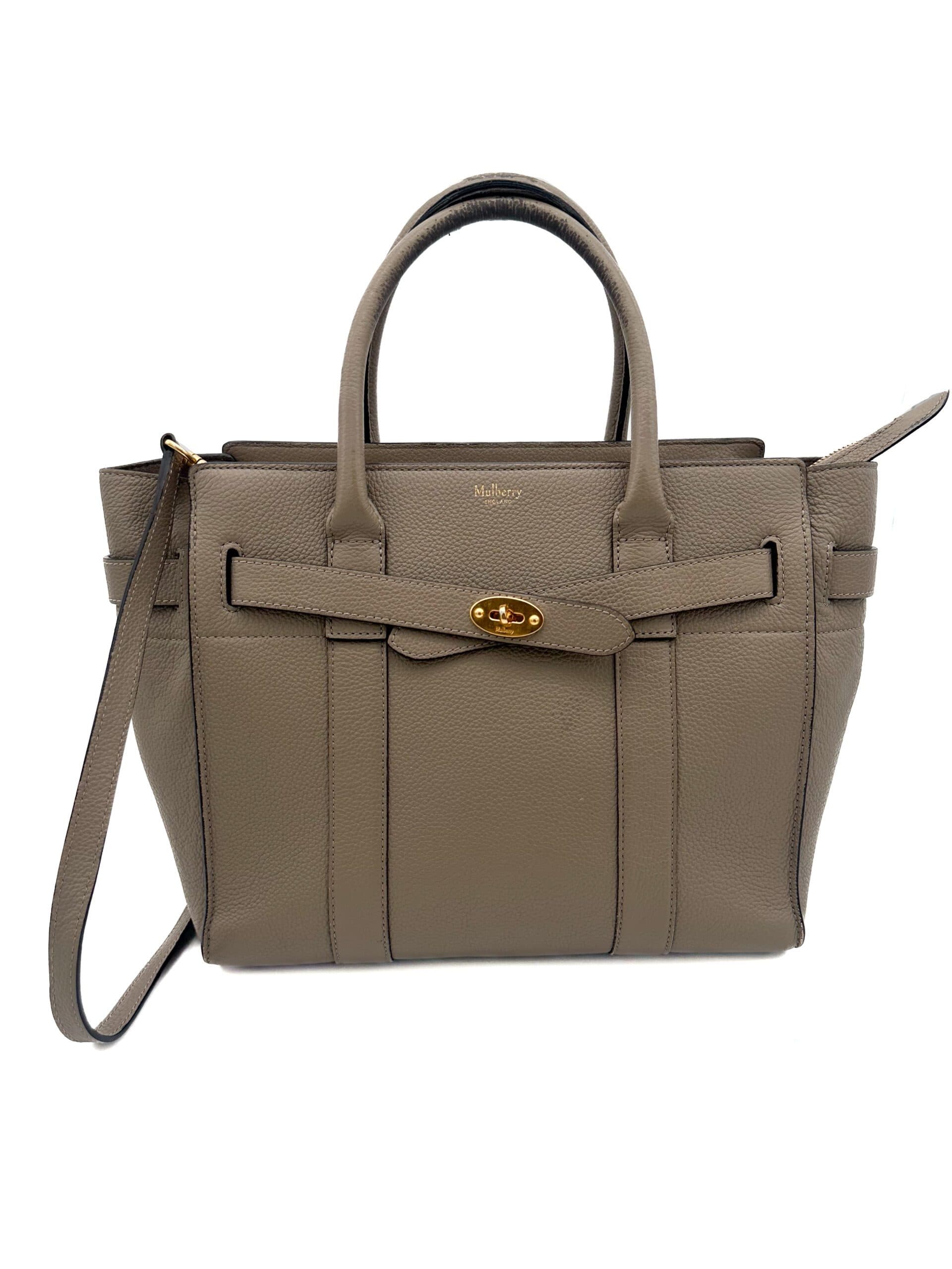 Mulberry Dove Grey Zipped Bayswater Bag