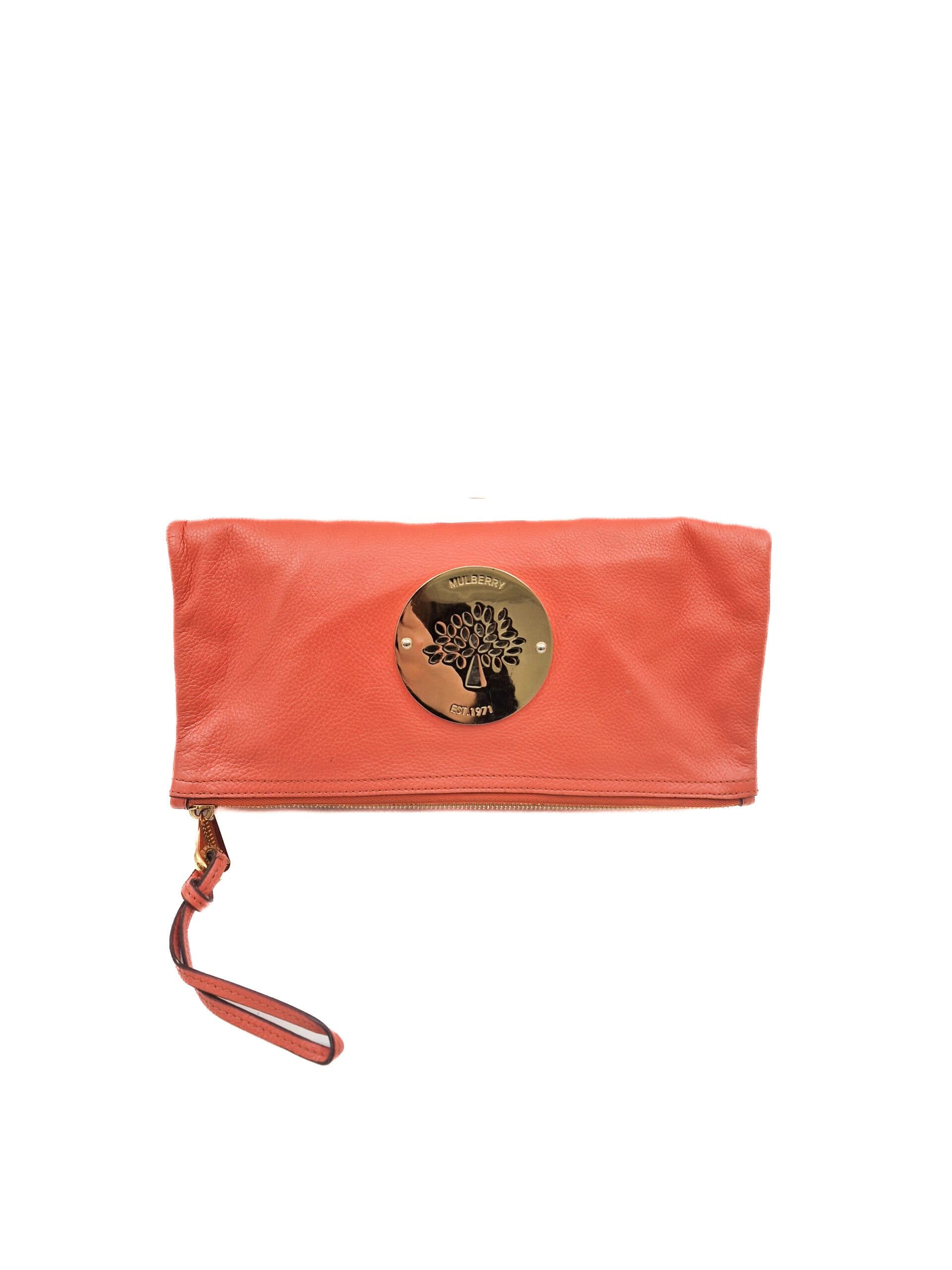 Mulberry Light Red Clutch Bag