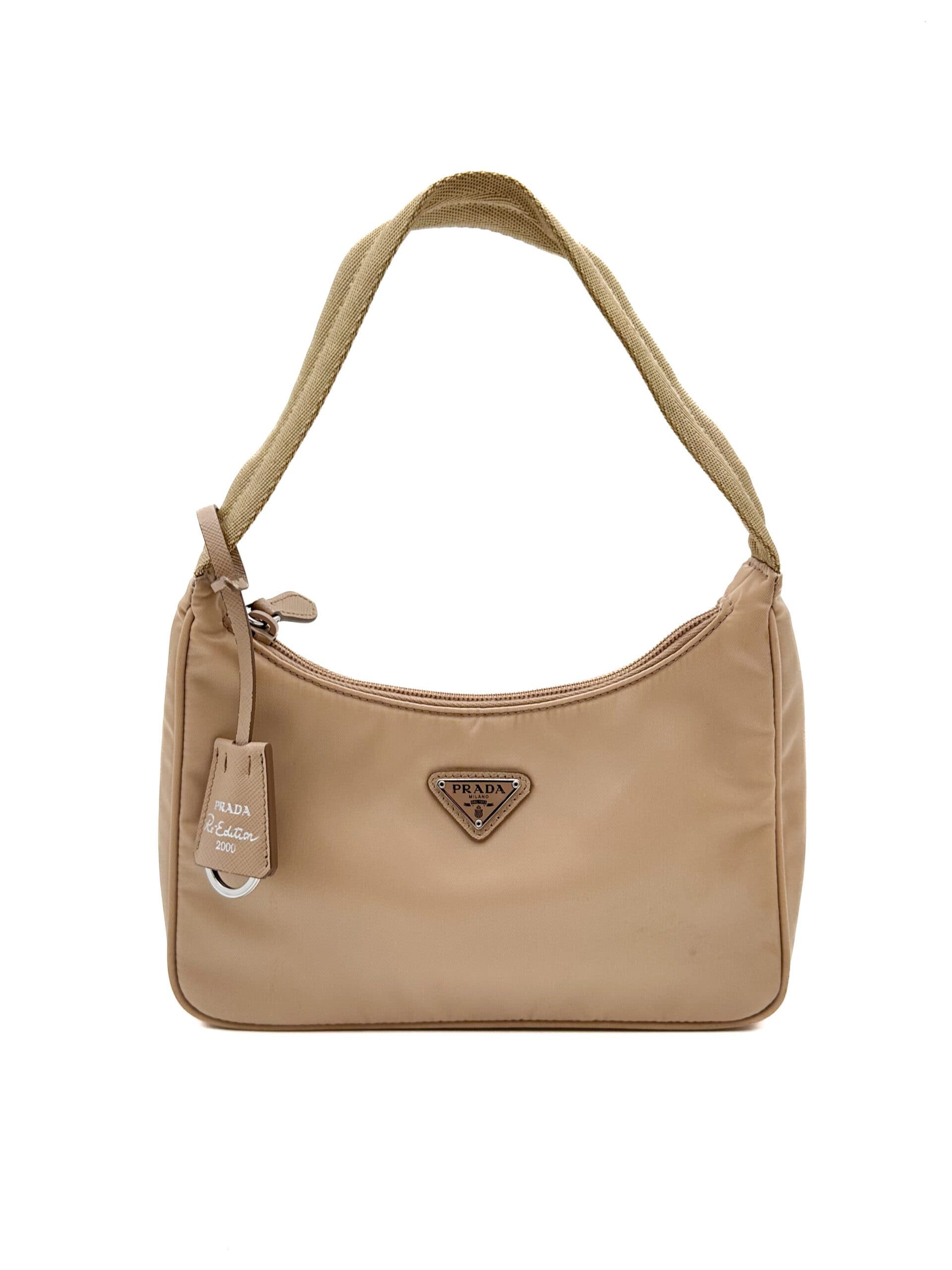 Prada Beige 2005 Re-edition Tessuto Bag