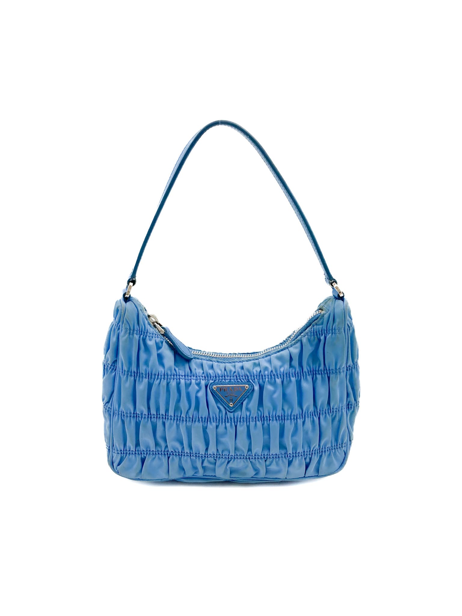 Prada Hobo Tessuto Gaufre with Saffiano Mini