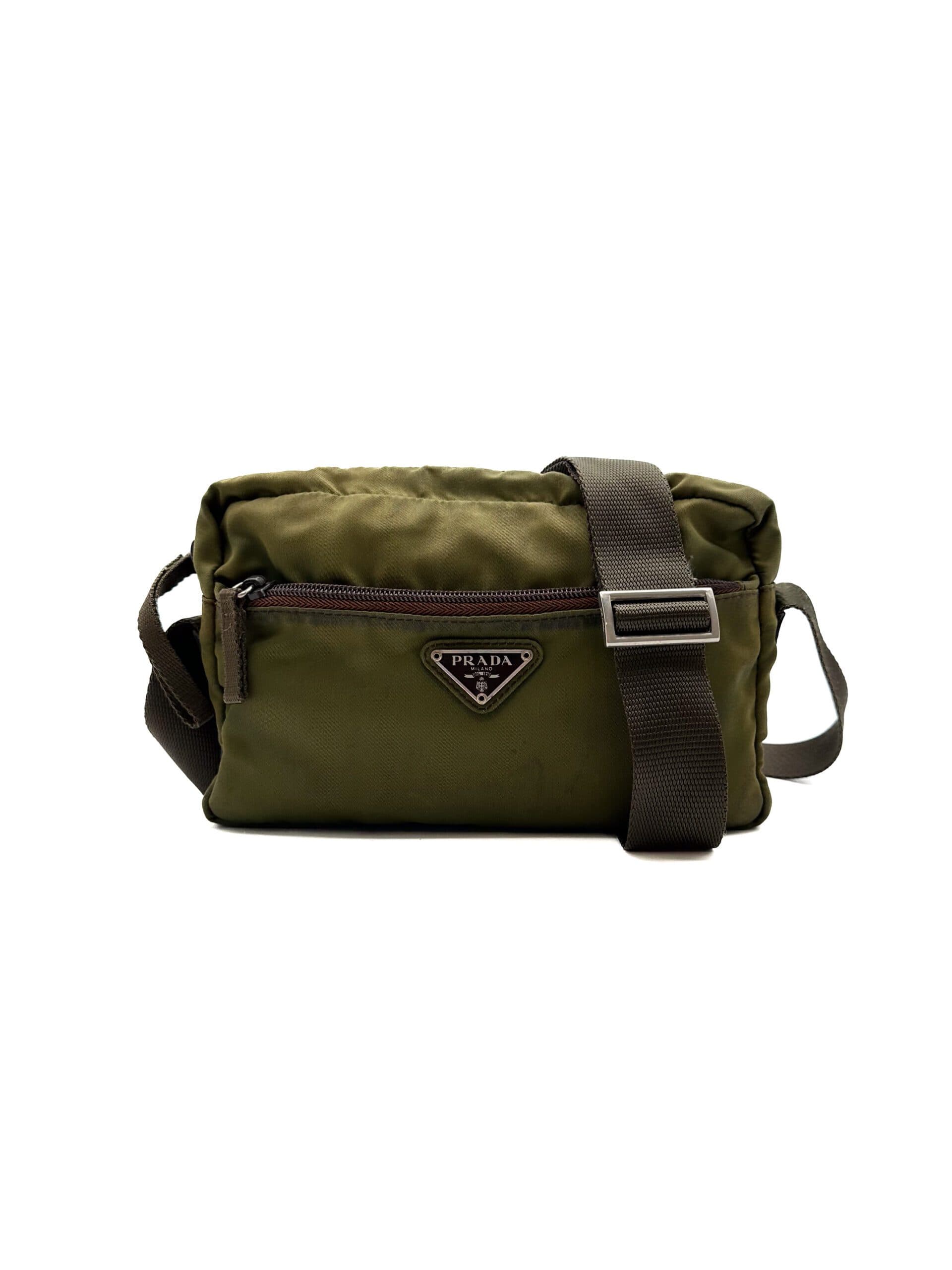 Prada Small Army Green Side Bag