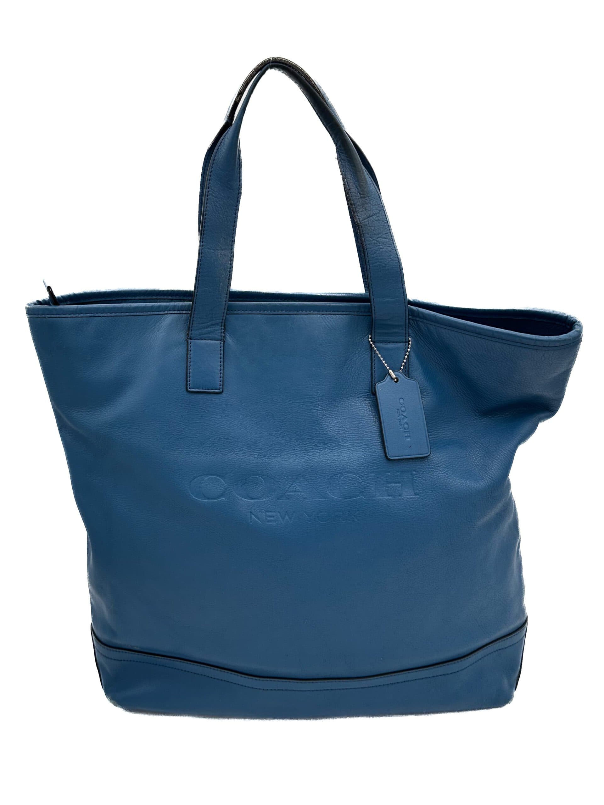 Coach Large Blue Leather Tote