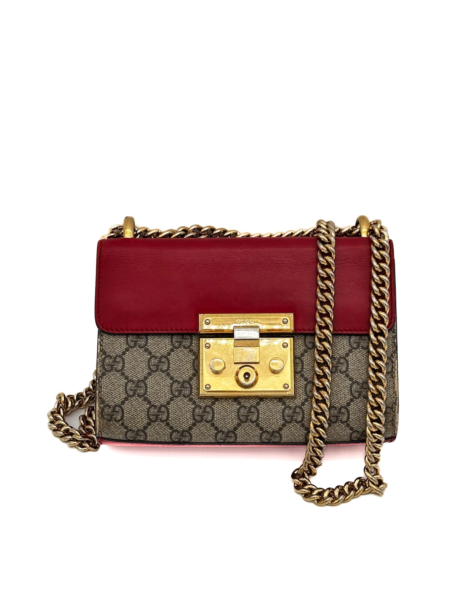 Gucci Padlock Small Red Canvas Bag