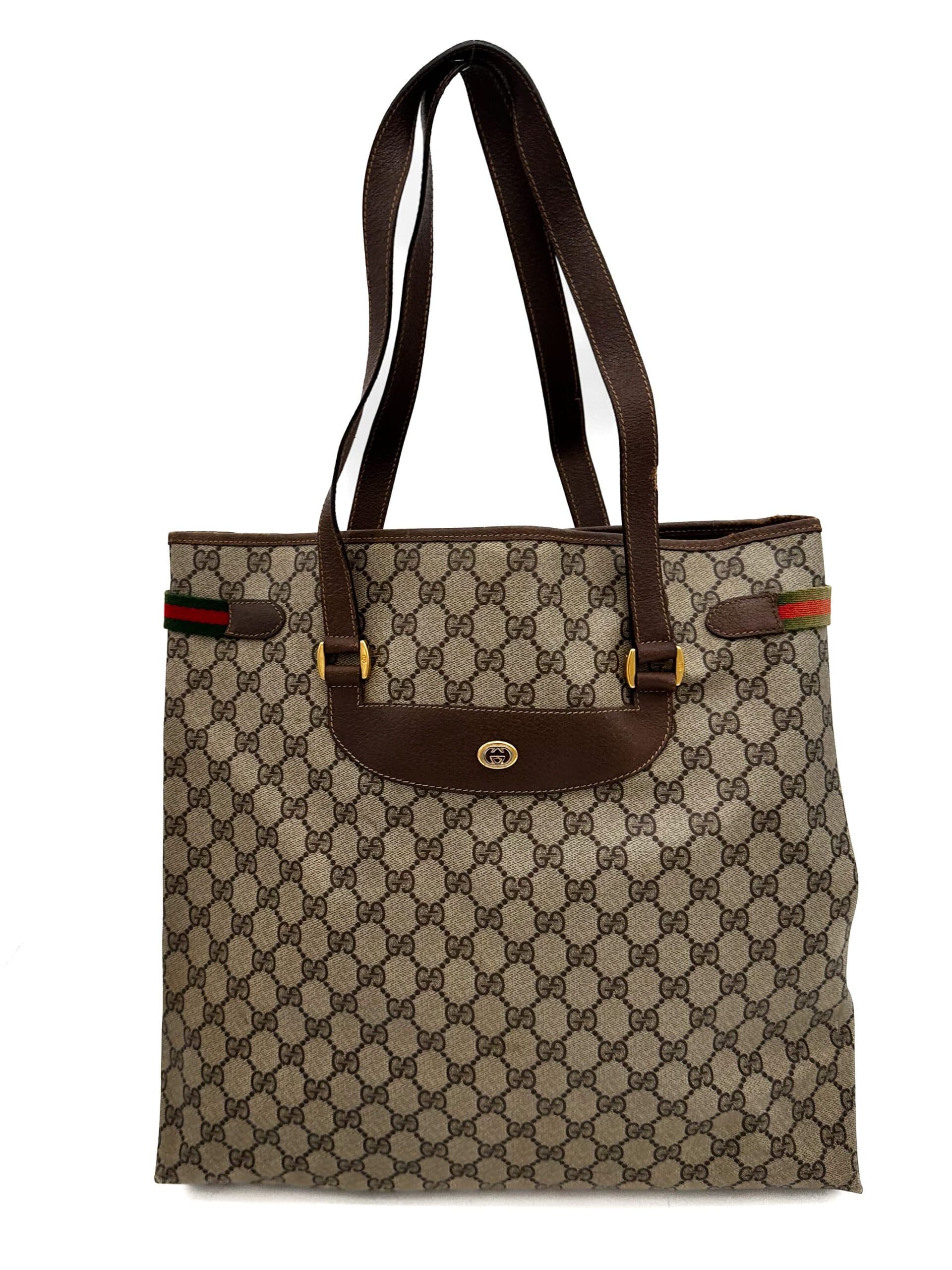 Gucci Vintage PVC Shopper Tote Bag