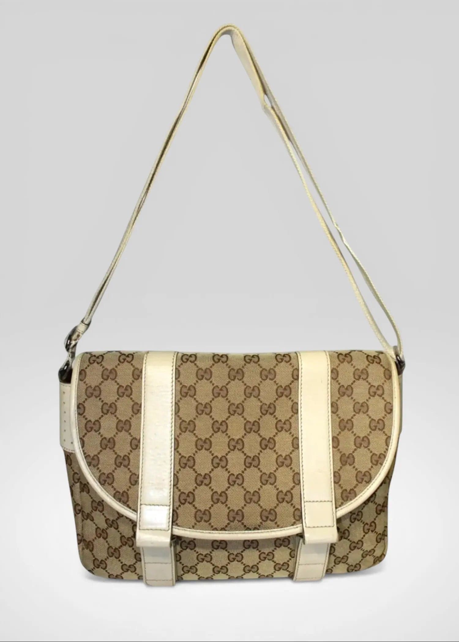 Preloved | Gucci GG Crossbody i Beige Monogram Canvas