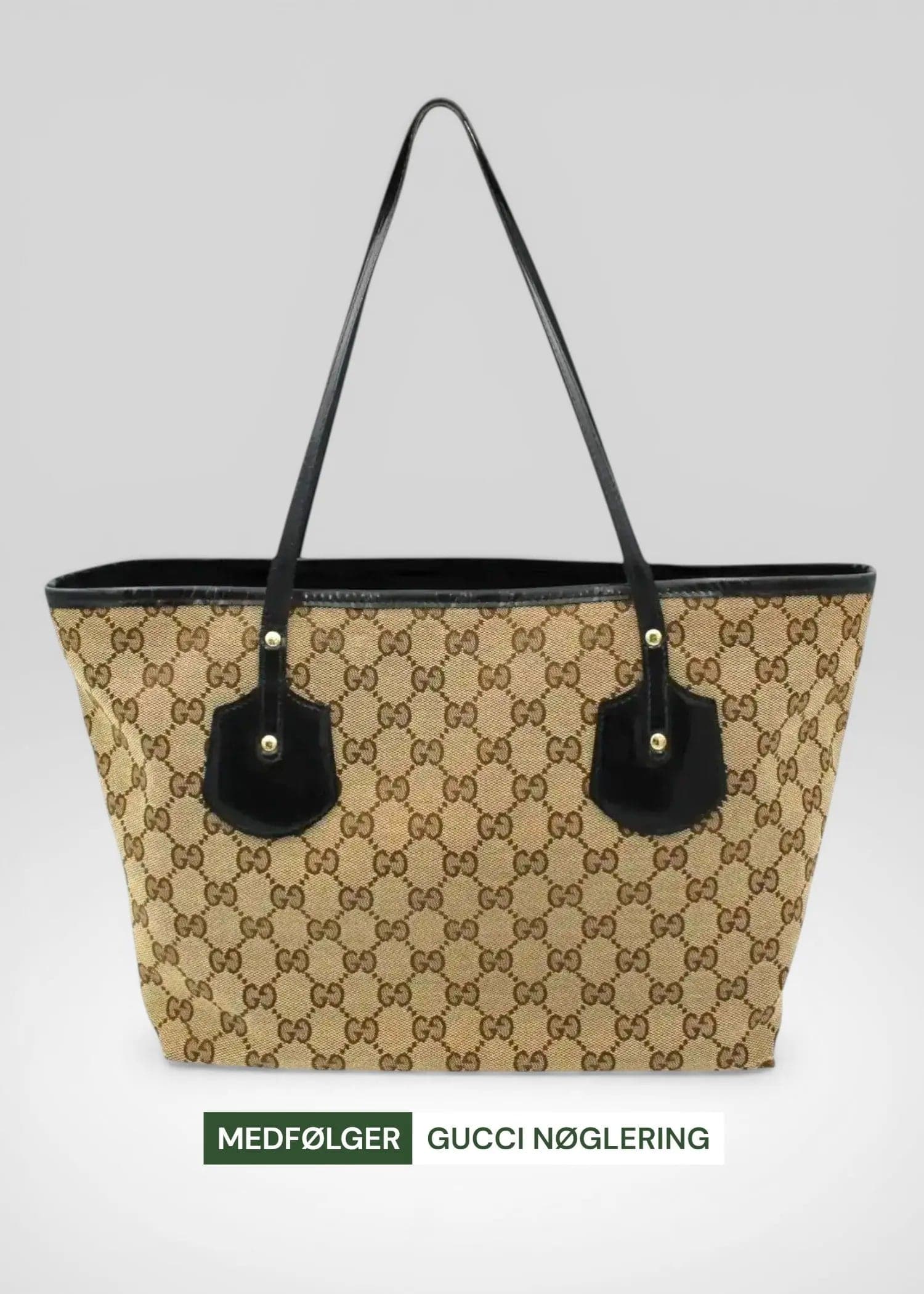Preloved | Gucci GG Monogram Totebag med Sort / Lilla PVC Læder