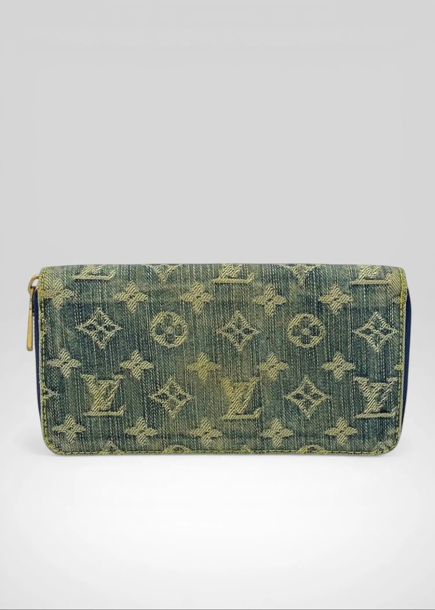 Preloved | Louis Vuitton Monogram Denim Zippy Pung i Jeans Blå Canvas