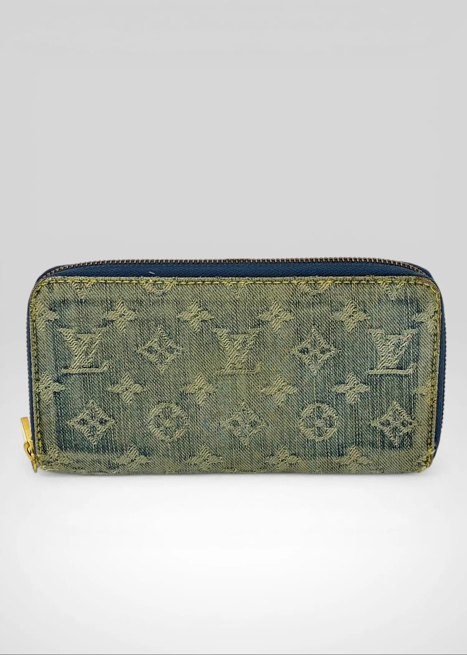 Preloved | Louis Vuitton Monogram Denim Zippy Pung i Jeans Blå Canvas