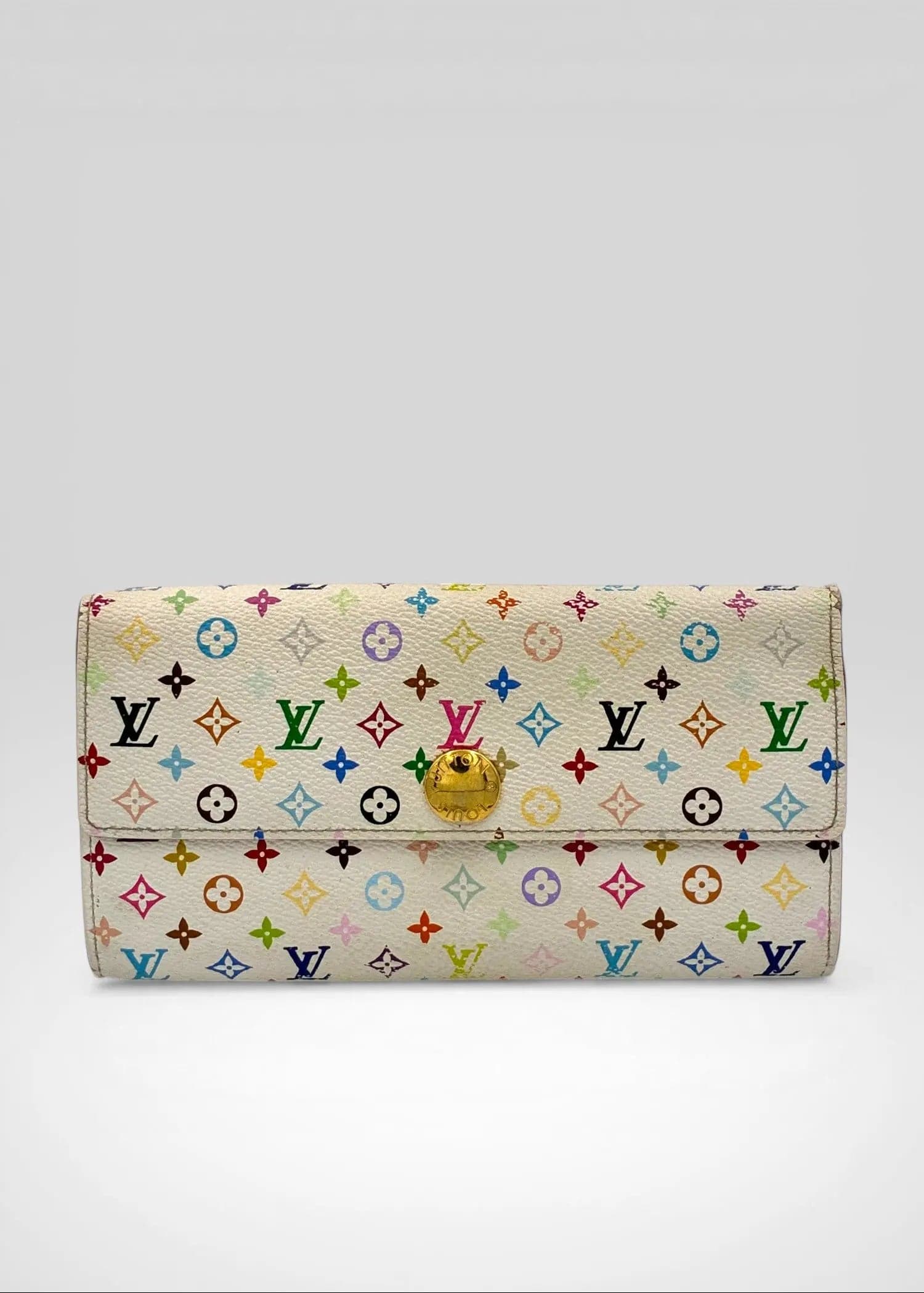 Preloved | Louis Vuitton Monogram x Takashi Murakami Multicolor Porte-Feuille Sarah Hvid Pung