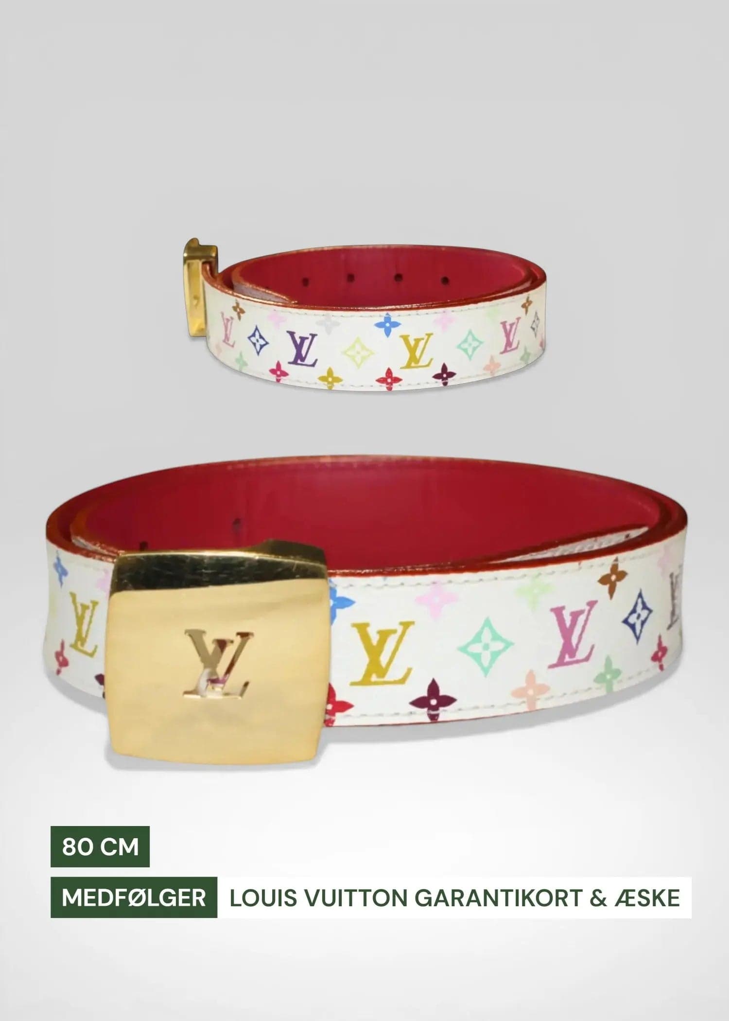 Preloved | Louis Vuitton Monogram x Takashi Murakami Multicolor Santure Bælte i Canvas
