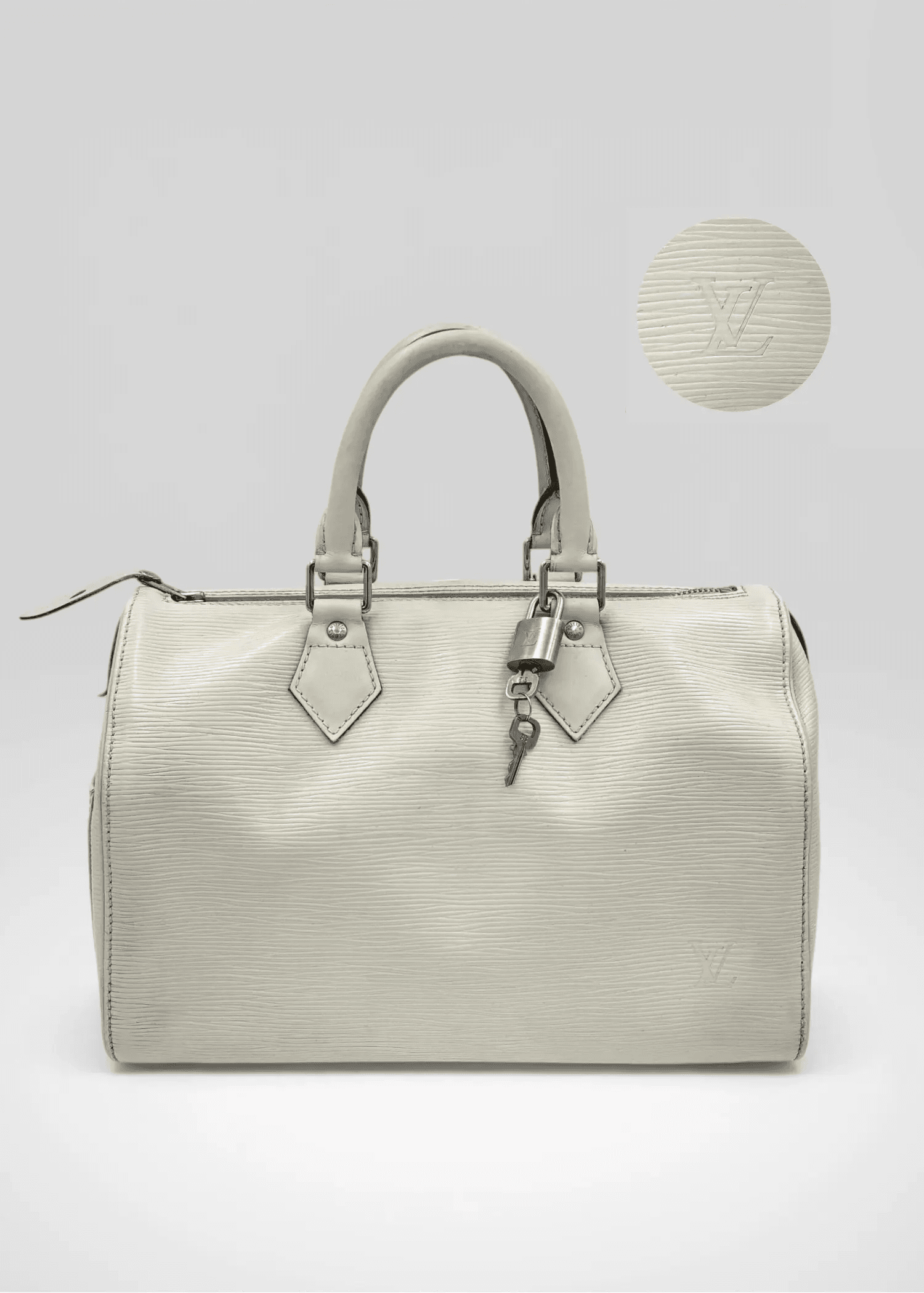 Preloved | Louis Vuitton Speedie 30 Håndtaske i Hvid Epi Læder