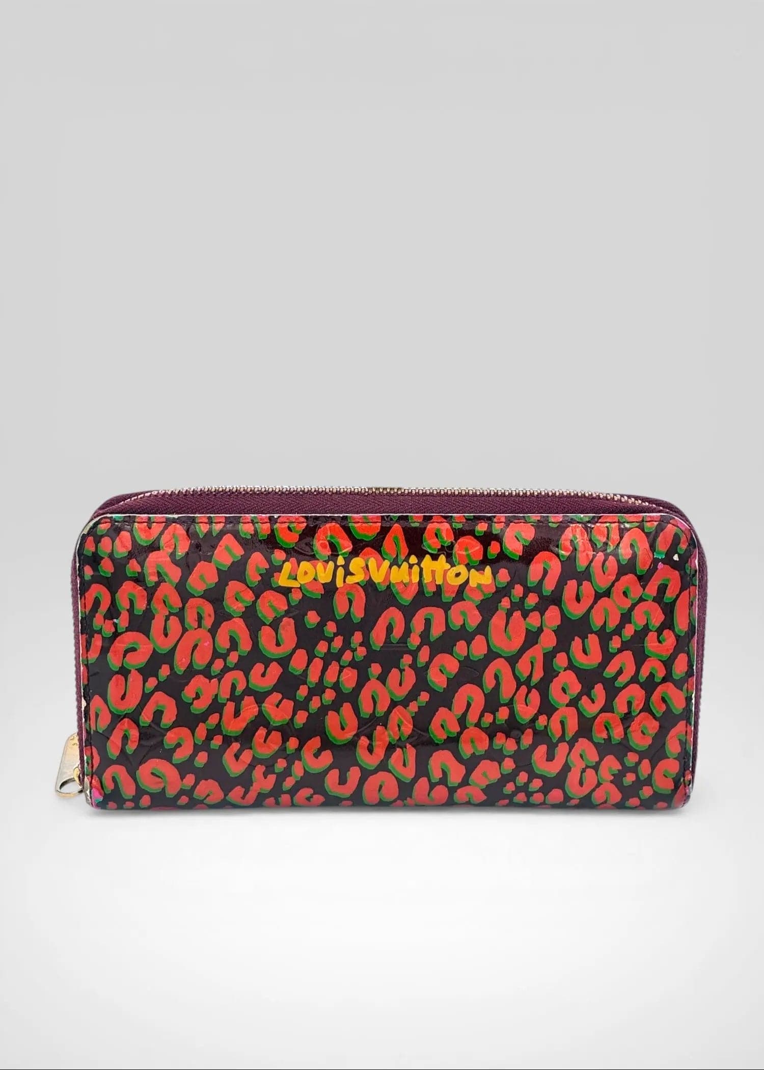 Preloved | Louis Vuitton Zippy Wallet i Vernis Leopard Rouge
