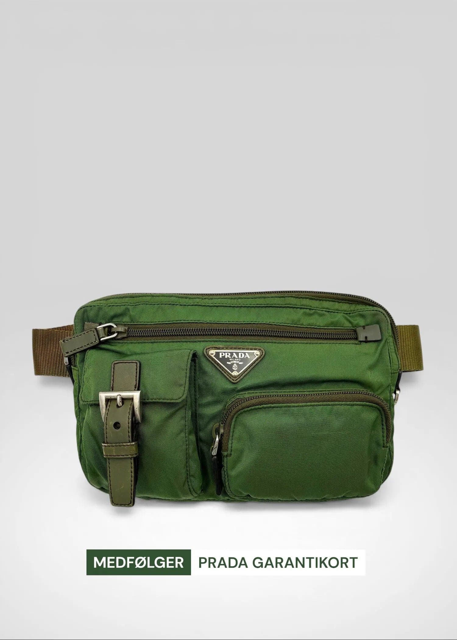 Preloved | Prada Tessuto Bæltetaske i Khaki Grøn Nylon